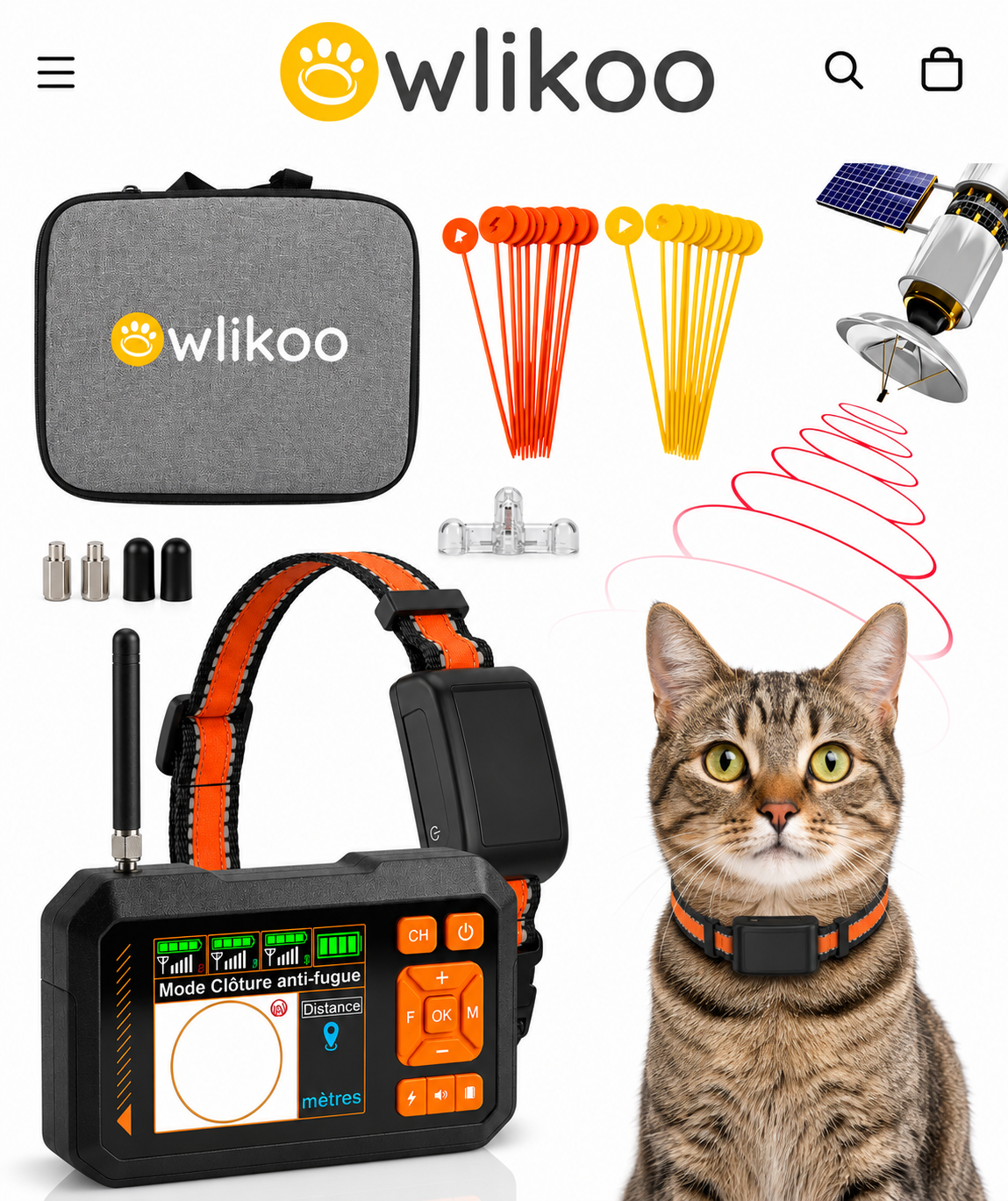 Collier GPS Clôture Virtuelle PawBliss™ – Liberté Sécurisée Sans Laisse | Chien & Chat