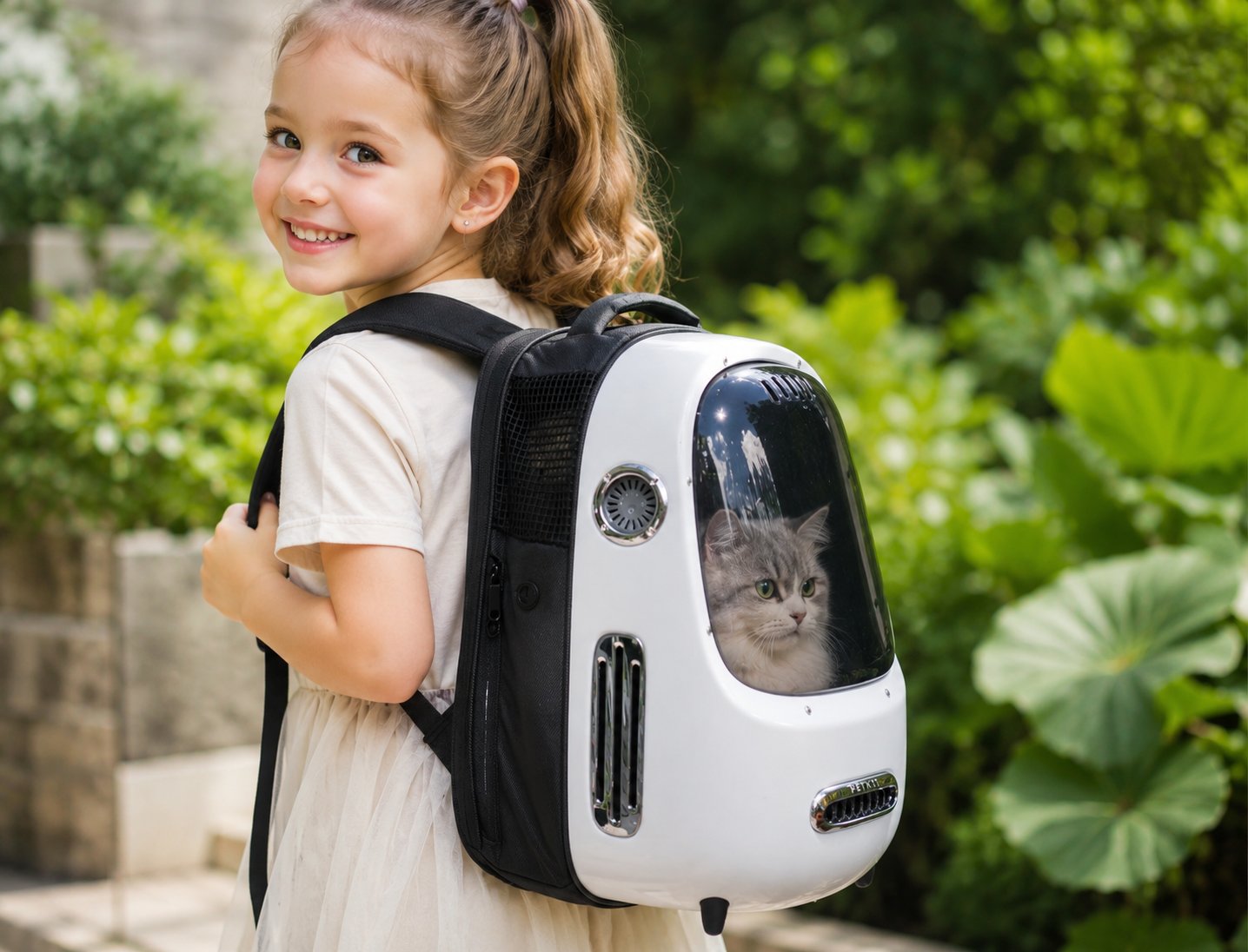 Sac à Dos Capsule PawBliss™ – Transport Chat & Petit Chien | Fenêtre 180°