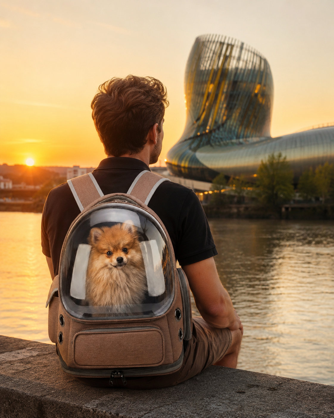 Sac à Dos de Transport PawBliss Bubble™ – Fenêtre Panoramique & Confort Luxe pour Chiens