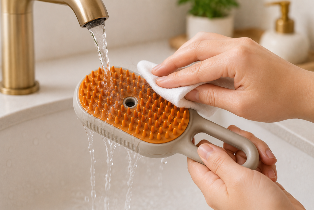 Brosse Vapeur 3-en-1 PawBliss® – Brosse + Vapeur + Massage | Chien & Chat