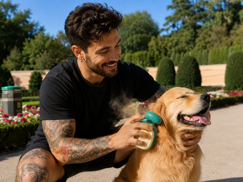 Brosse Vapeur 3-en-1 PawBliss® Série Pro – Réservoir XL & Têtes Interchangeables | Chien & Chat