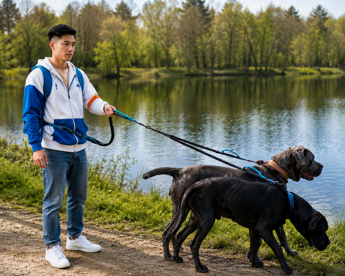 Laisse Double Chien PawBliss | Promenade 2 Chiens Mains Libres