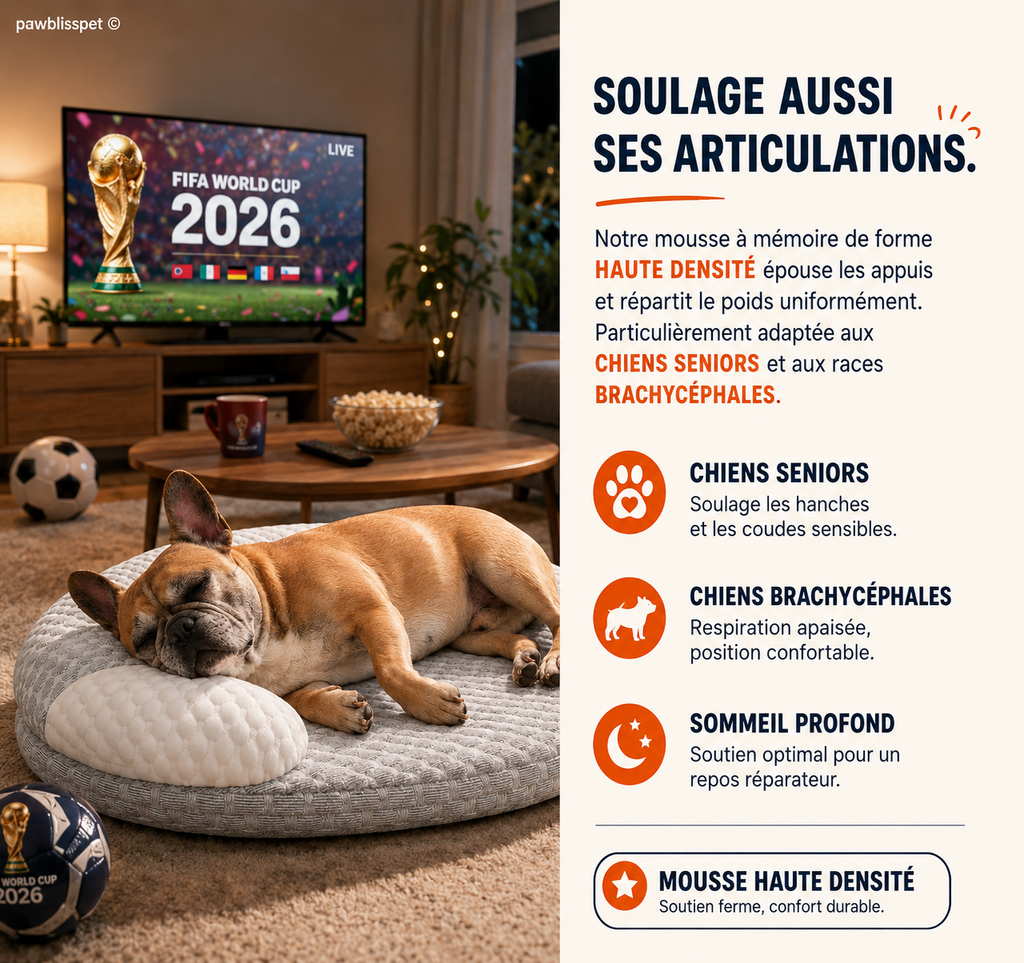 Lit Orthopédique Cooling Memory Foam pour Chien | PawBliss®