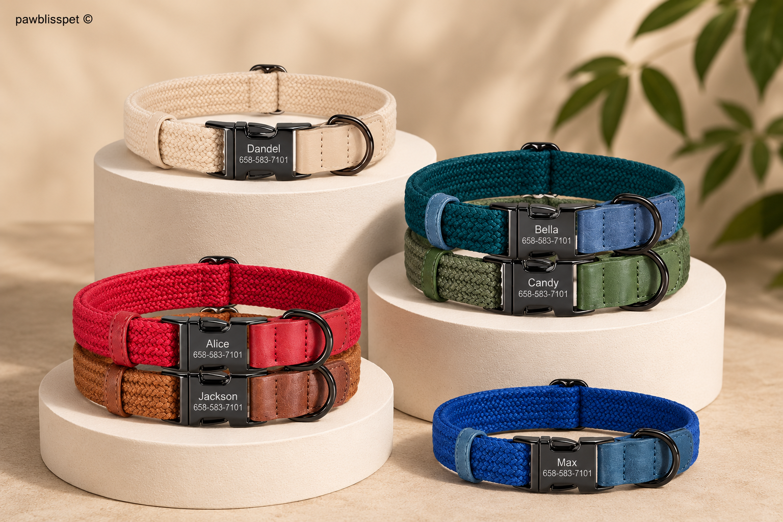 Collier tissé PawBliss identification intégrée (vue 6)