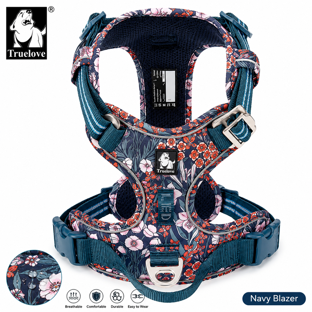 Harnais floral no-pull PawBliss pour chien (vue 2)