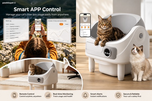 Litière autonettoyante intelligente PawBliss AutoClean Pro pour chat