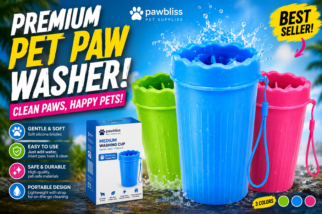 PawBliss Paw Cleaning Cup | Soft Silicone, Mud-Free Walks