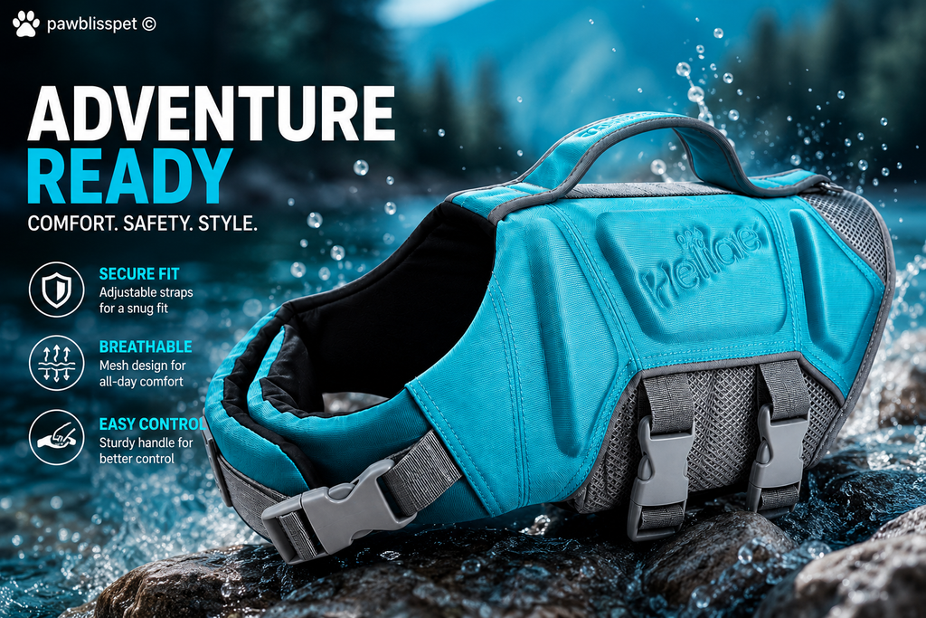 PawBliss™ Dog Life Jacket | Safe Swimming Vest S/M/L