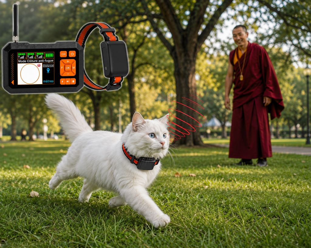 Collier GPS Clôture Virtuelle PawBliss™ – Liberté Sécurisée Sans Laisse | Chien & Chat