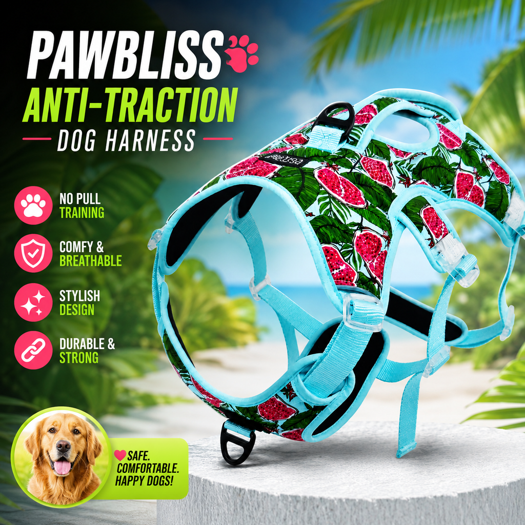 PawBliss™ No-Pull Dog Harness | Adjustable S–XL, Comfort & Control