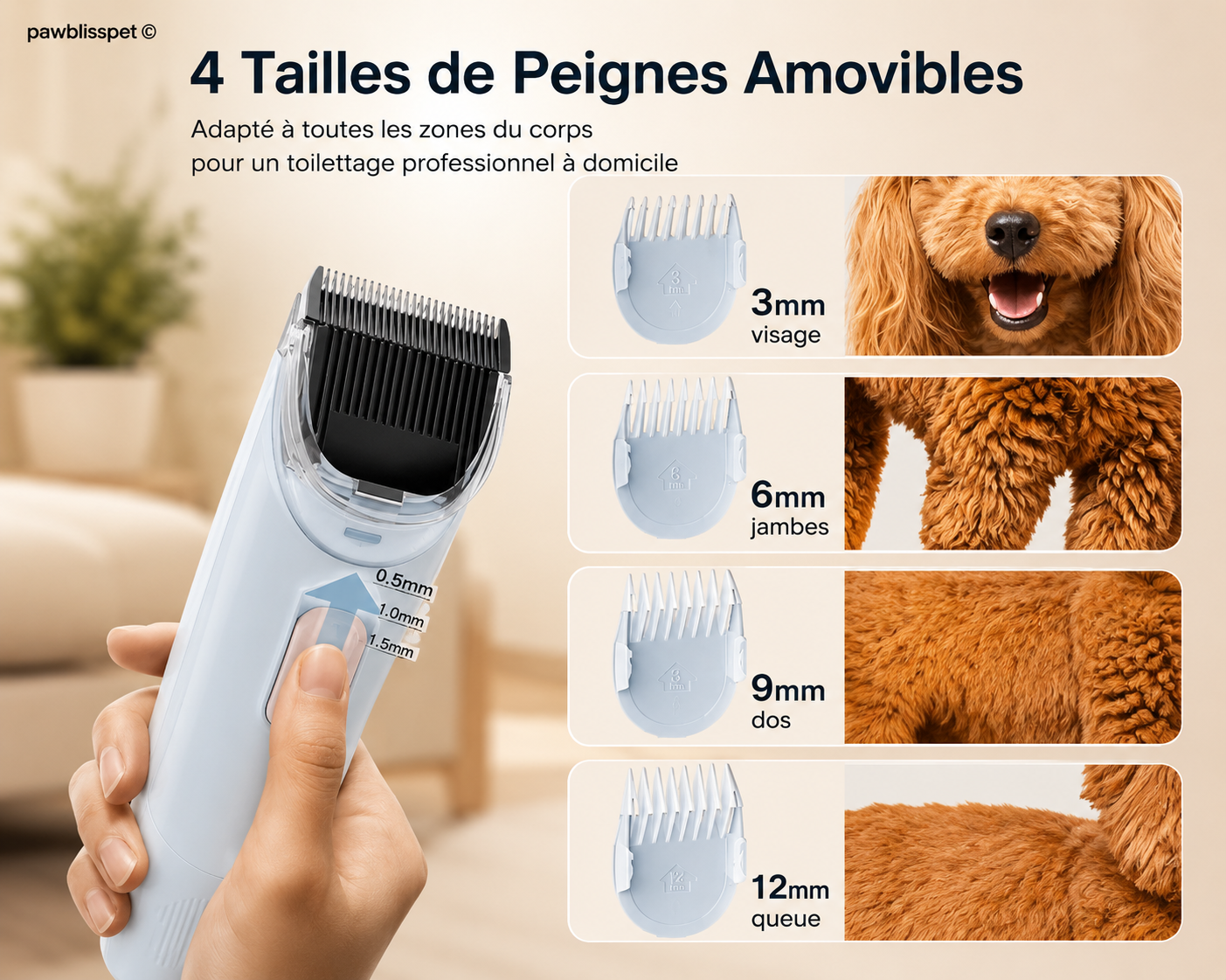 Kit toilettage PawBliss embouts interchangeables (vue 4)