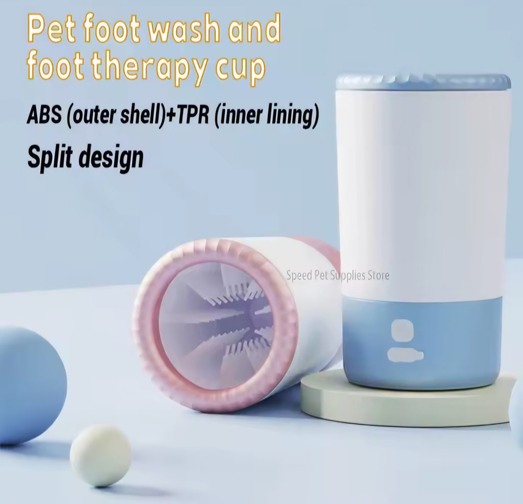 Portable Electric Dog Paw Cleaner – 360° Automatic Mud Remover Cup