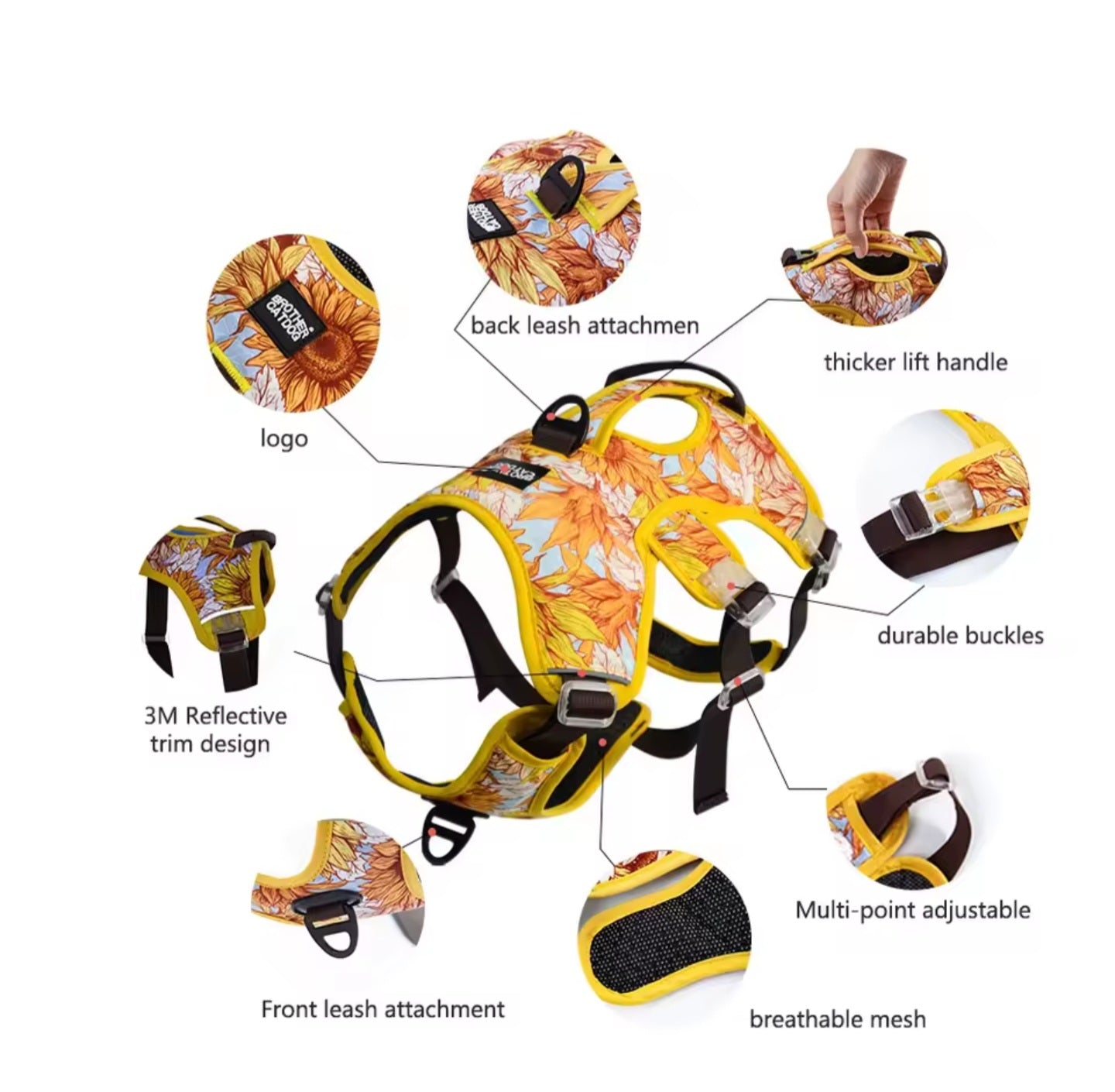 Harnais Anti-Traction PawBliss – Ajustable & Sécurisé